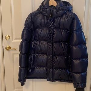 Aritzia “The Super Puff” jacket in dark blue